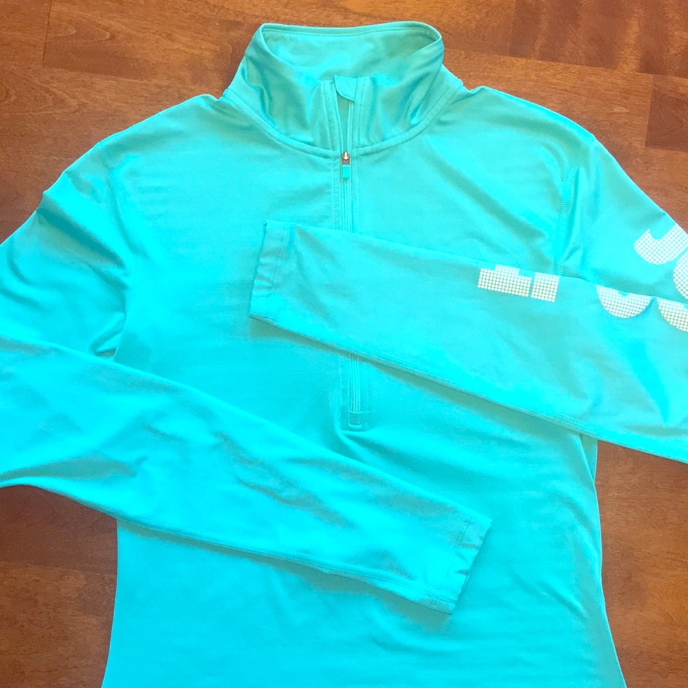Nike Pro Teal 3/4-zip Warm-up Top